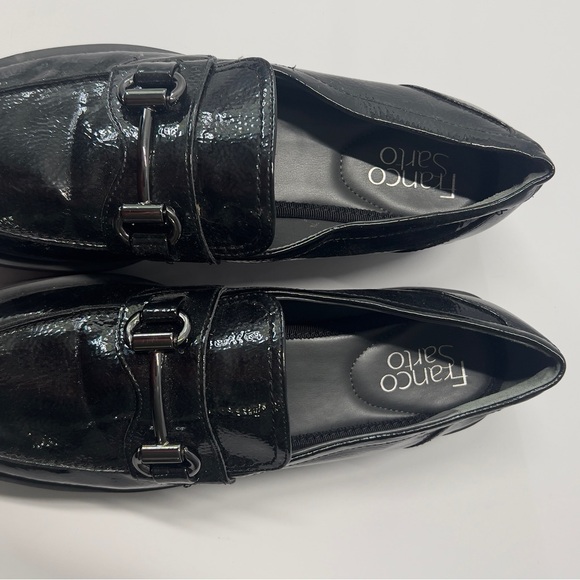FRANCO SARTO Women’s size 7.5 Shiny Black Slip On Loafers - Picture 4 of 8